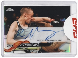 2018 Topps UFC Chrome #FA-RN Rose Namajunas - AUTOGRAPH (FACTORY SEALED)