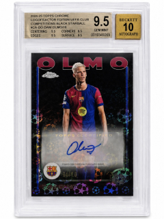2024/25 Topps Chrome UCC #CA-DO Dani Olmo - BLACK STARBALL AUTOGRAPH /10 - BGS 9,5