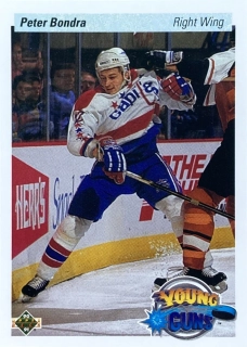 1990-91 Upper Deck #536 Peter Bondra - YOUNG GUNS
