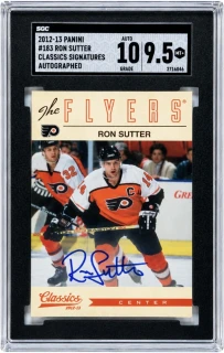 2012-13 Classics Signatures #183 Ron Sutter - AUTOGRAPH - SGC 9,5
